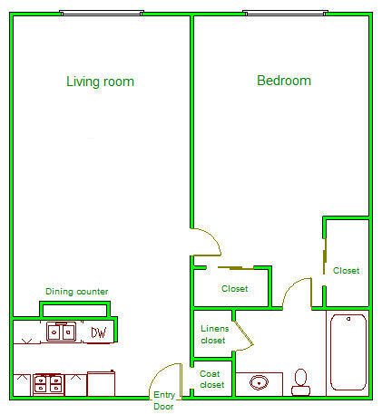 1 bed, 1 bath, 660 sqft, $1,895, Unit 204
