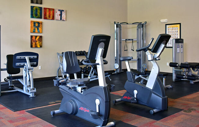 Cardio Machines at Fitness Center at Irene Woods Apartments, Collierville, TN, 38017