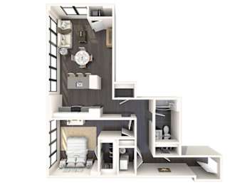 1 bed, 1 bath, 956 sqft, $3,260