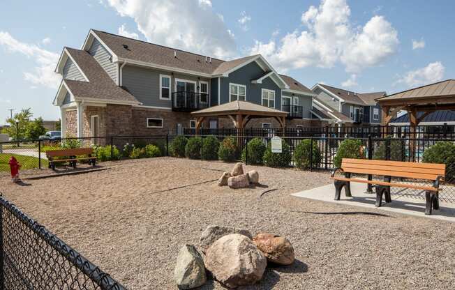 our apartments showcase a dog park