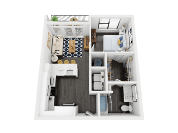 1 bed, 1 bath, 585 sqft, $1,245