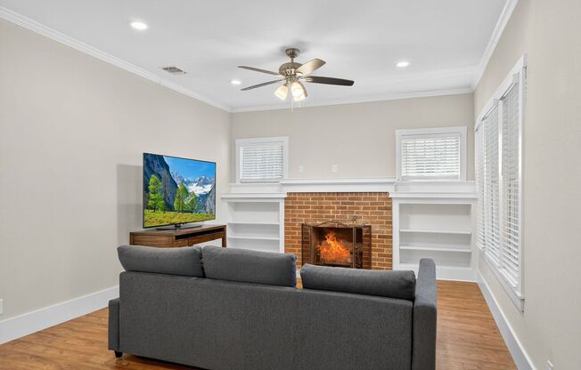 Love where you live in this beautifully updated 2-bedroom, 1-bath home featuring stunning hardwood floors and elegant finishes throughout