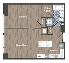 1 bed, 1 bath, 854 sqft, $2,693