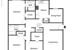 2 beds, 1 bath, 1,340 sqft, $1,420