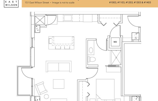 1 bed, 1 bath, 672 sqft, $2,310, Unit 1403