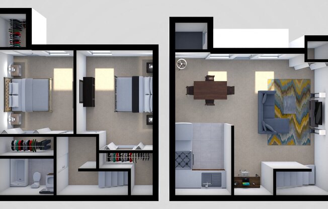2 beds, 1 bath, $1,290