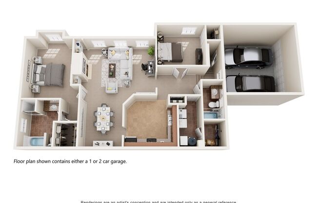 2 beds, 2 baths, 1,556 sqft, $2,275, Unit 7010