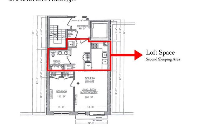 2 beds, 1 bath, 900 sqft, $4,400, Unit 3A