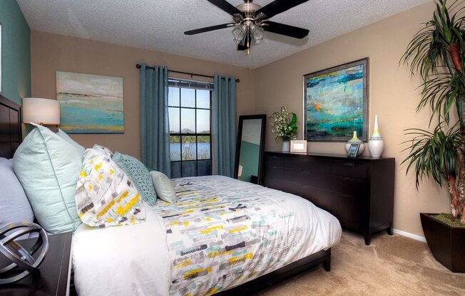 There are one and two bedroom homes in the community with beautiful lake views.