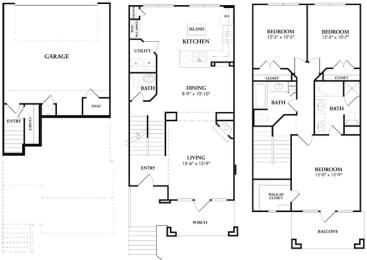 3 beds, 2.5 baths, 1,620 sqft, $2,876