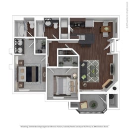 2 beds, 2 baths, 1,136 sqft, $2,250