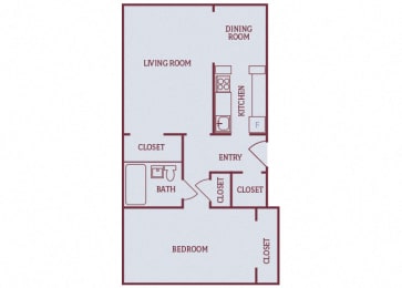 1 bed, 1 bath, 650 sqft, $1,044