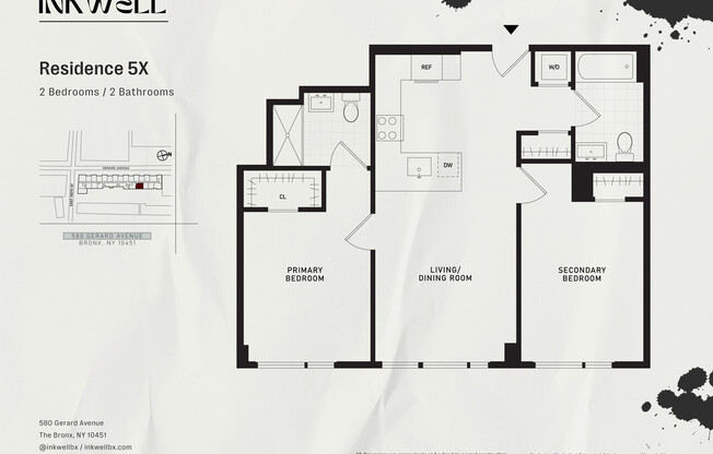 2 beds, 2 baths, $3,710, Unit 5X