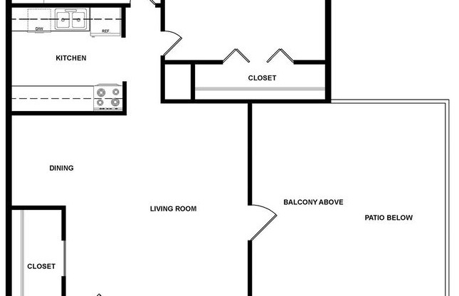 1 bed, 1 bath, 800 sqft, $402