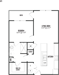1 bed, 1 bath, 739 sqft, $1,497