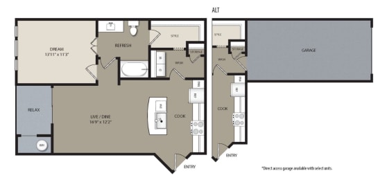 1 bed, 1 bath, 784 sqft, $2,368