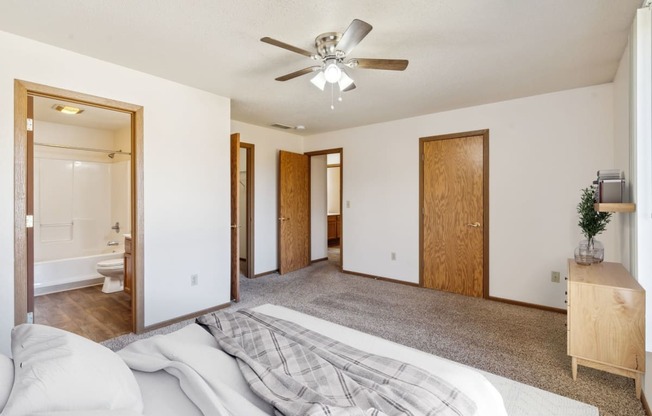 Spacious Bedroom with Plush Carpeting