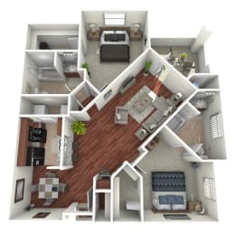 2 beds, 2 baths, 1,415 sqft, $1,659