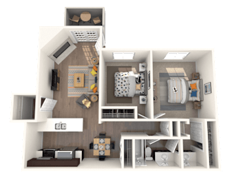 2 beds, 1 bath, 940 sqft, $1,706