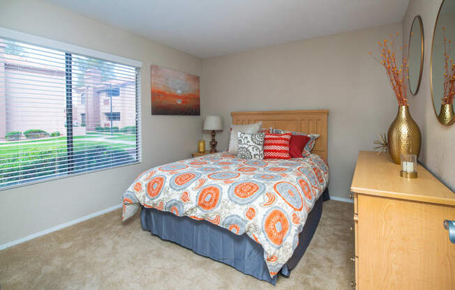 Bedroom with large windows