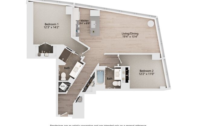 2 beds, 2 baths, 1,128 sqft, $5,053