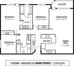 3 beds, 2 baths, 1,270 sqft, $2,260