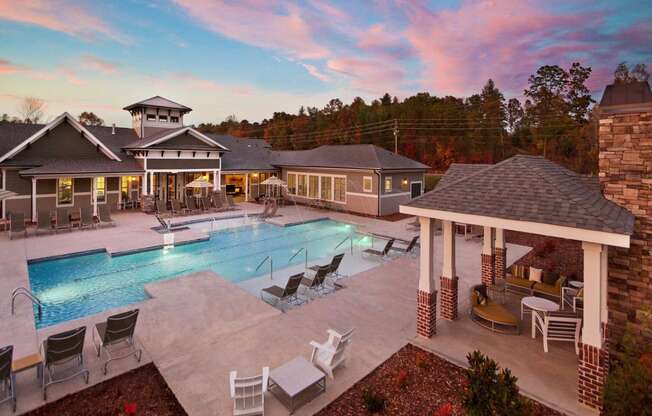 Aerial View Of Pool at Ansley at Roberts Lake, North Carolina, 28704