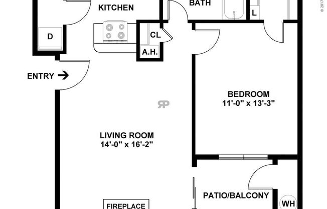 1 bed, 1 bath, 611 sqft, $1,750