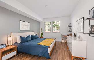 Bedroom at The Huntington Luxury Apartments in Duarte CA