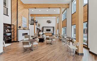 Lounge Area With Fireplace  at The Edison at Chapel Hills, Colorado, 80920