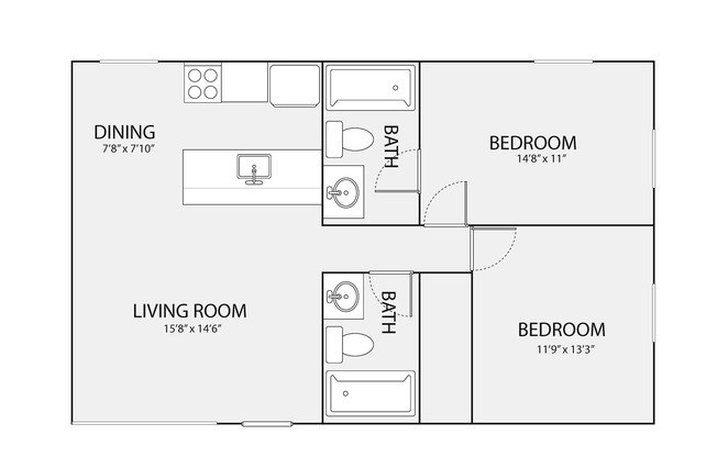 2 beds, 2 baths, 920 sqft, $1,699