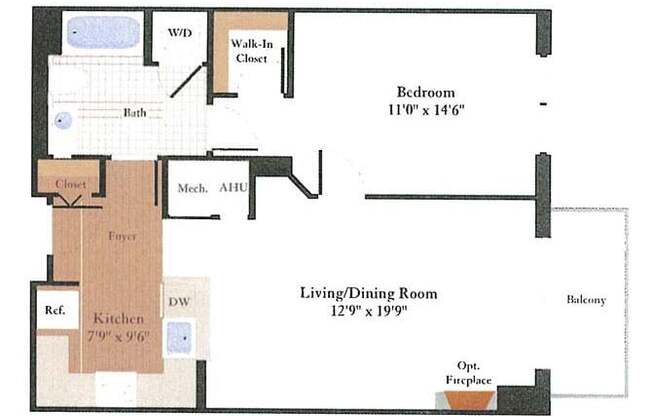 1 bed, 1 bath, $2,455