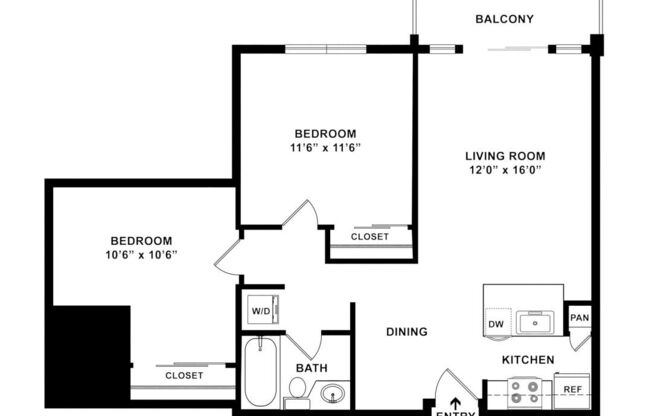 2 beds, 1 bath, 778 sqft, $3,312