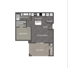 1 bed, 1 bath, 955 sqft, $1,564