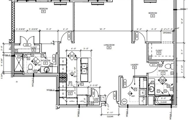 2 beds, 2 baths, 1,192 sqft, $2,800, Unit 107