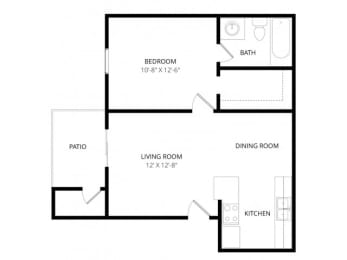 1 bed, 1 bath, 566 sqft, $904