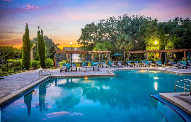 Brandon Twilight Pool at The Oasis at Brandon, Florida