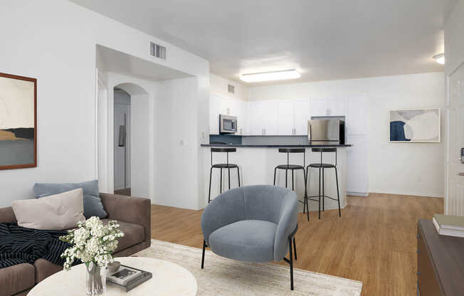Living Room with Hard Surface Flooring