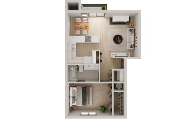 1 bed, 1 bath, 665 sqft, $1,795, Unit E-05