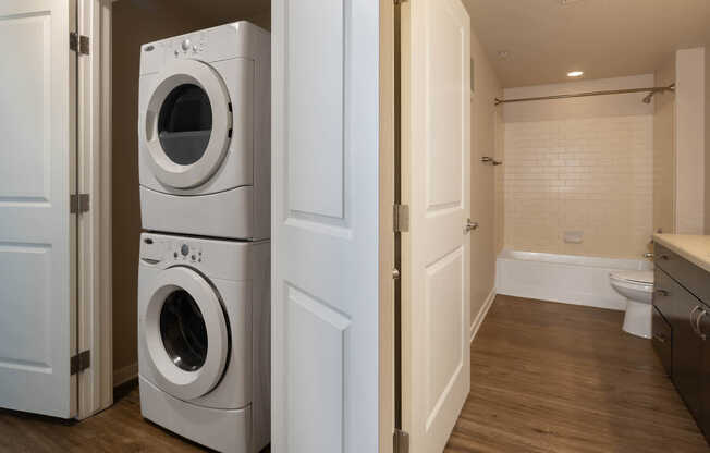 In-home Washer and Dryer and Bathroom