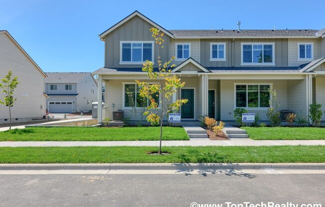 New Construction Modern 3BR | 2.5BA Townhome + Tech Niche | Corner Unit in North Bethany | A+ Schools!