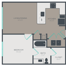 1 bed, 1 bath, 665 sqft, $1,721