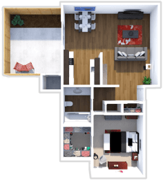 1 bed, 1 bath, 660 sqft, $1,490