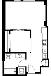 1 bed, 1 bath, 530 sqft, $1,850