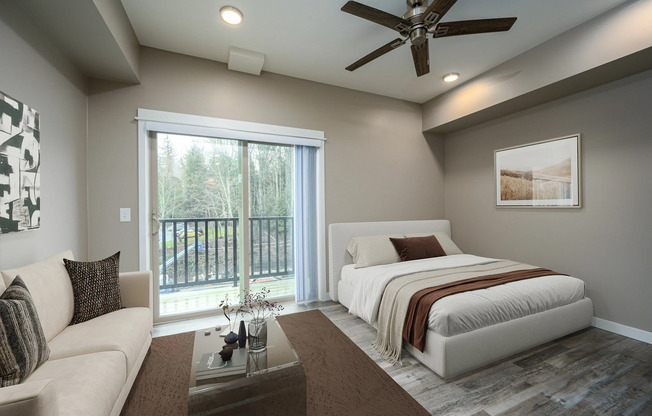 Studio, 1 bath, 334 sqft, $1,395, Unit 209