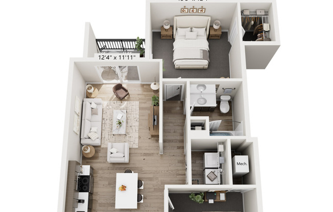 1 bed, 1 bath, 900 sqft, $2,060, Unit 8421-326