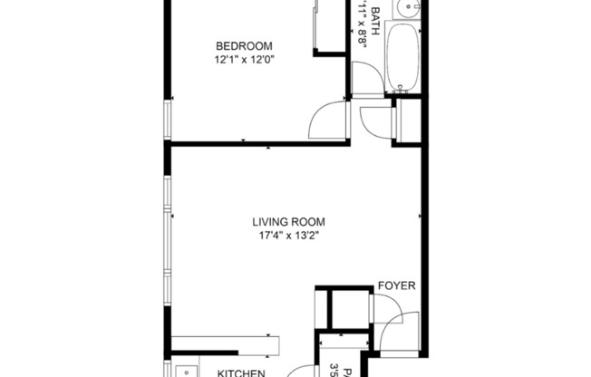 1 bed, 1 bath, 650 sqft, $945, Unit 3401-305