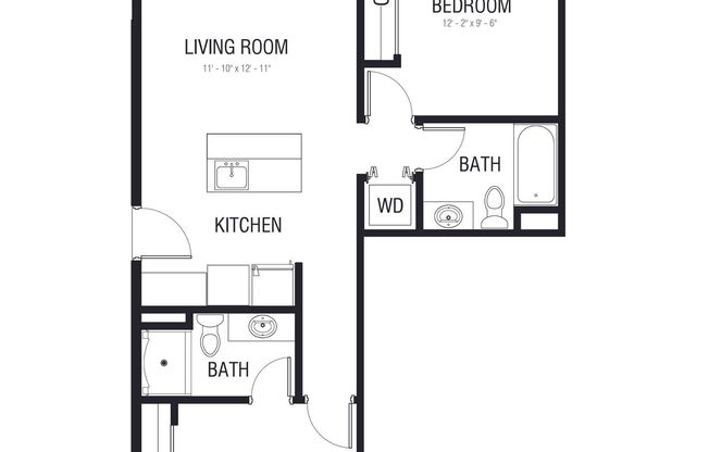 2 beds, 2 baths, 730 sqft, $3,495, Unit 5105-203