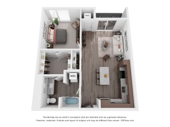 1 bed, 1 bath, 812 sqft, $1,755