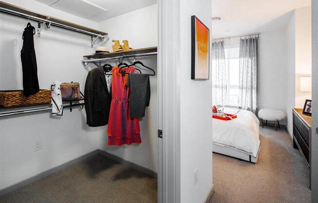 G12 Apartments Staged Bedroom Closet